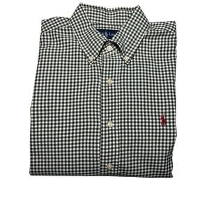 Polo Ralph Lauren Men’s Classic Fit Green/White Gingham Button Down Shirt Large